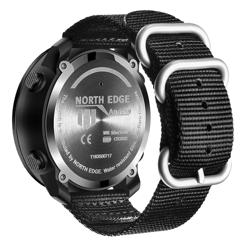 Men's Digital Sport Watch — Altimeter, Barometer, Compass, 50M Waterproof