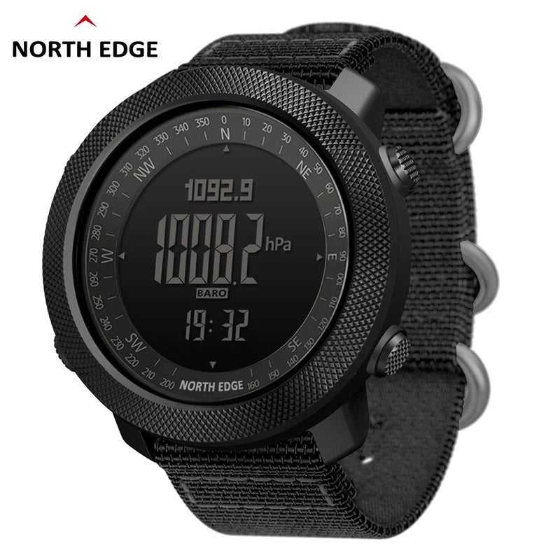 Men's Digital Sport Watch — Altimeter, Barometer, Compass, 50M Waterproof