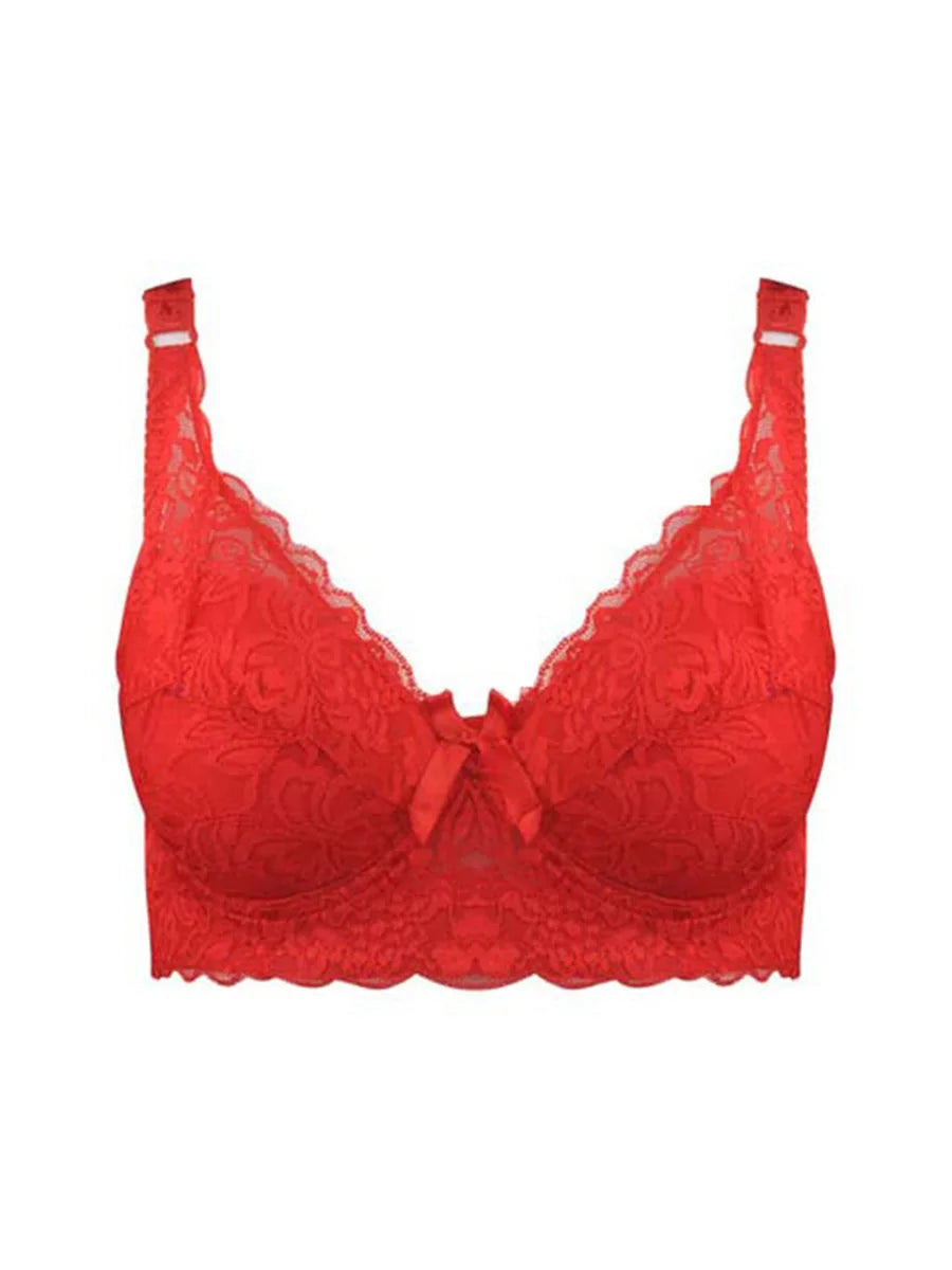 Women's Full Cup Lace Bra — Underwire, Adjustable Straps, B/C/D Cup, Sizes 34–46