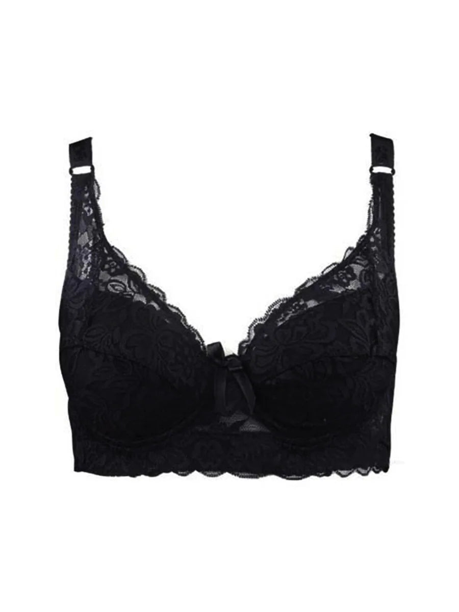 Women's Full Cup Lace Bra — Underwire, Adjustable Straps, B/C/D Cup, Sizes 34–46