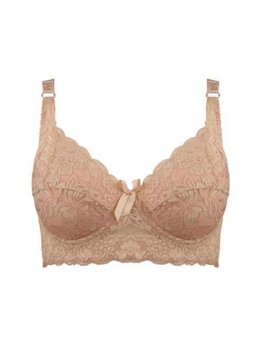 Women's Full Cup Lace Bra — Underwire, Adjustable Straps, B/C/D Cup, Sizes 34–46