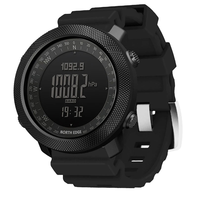 Men's Digital Sport Watch — Altimeter, Barometer, Compass, 50M Waterproof