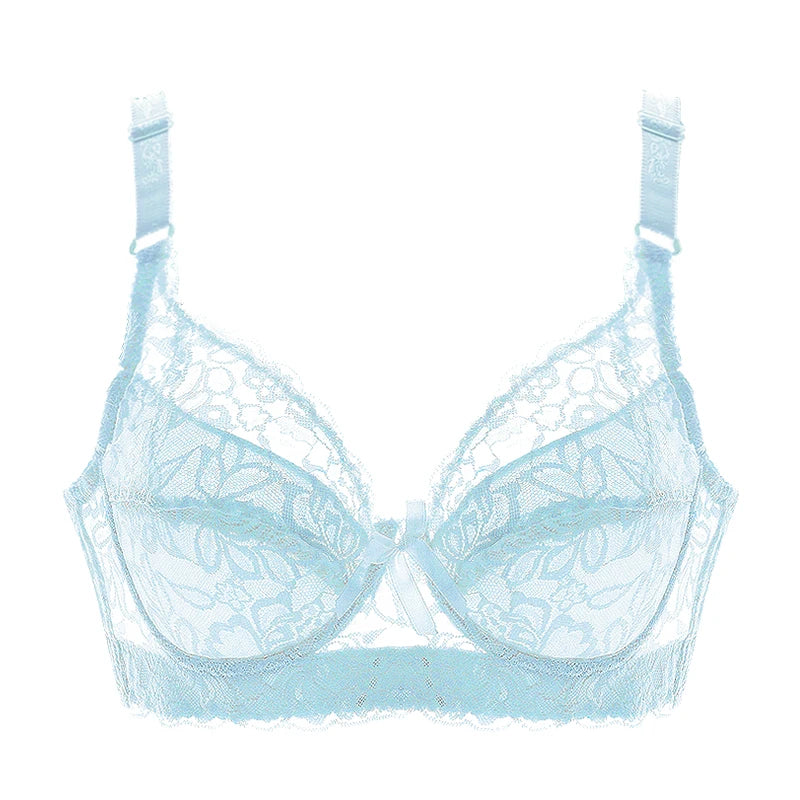 Women's Full Cup Lace Bra — Underwire, Adjustable Straps, B/C/D Cup, Sizes 34–46