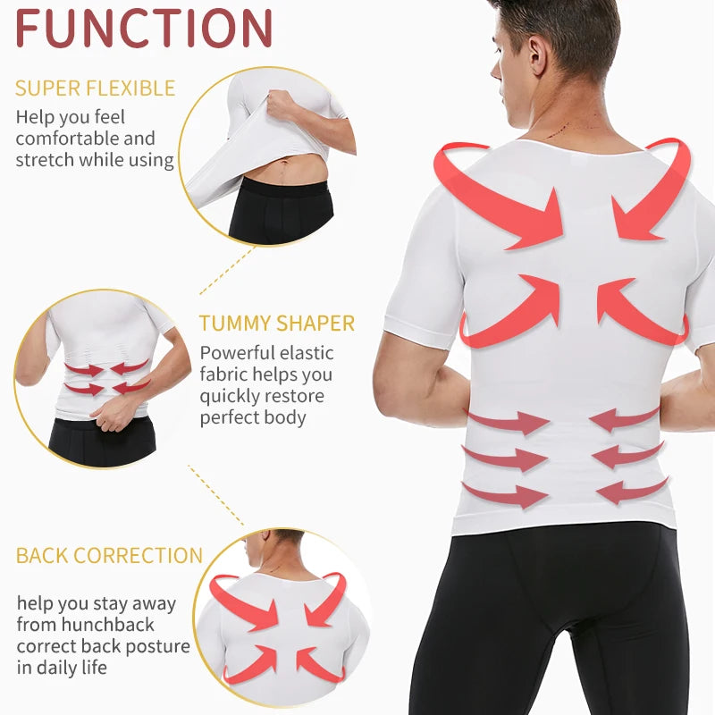 Men's Slimming Body Shaper Vest — Posture Corrector & Waist Trainer