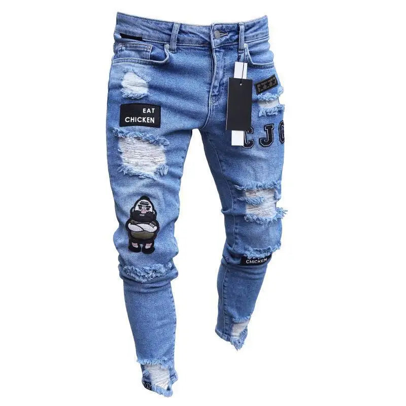 Men's Stretch Slim Jeans — Washed Vintage Denim