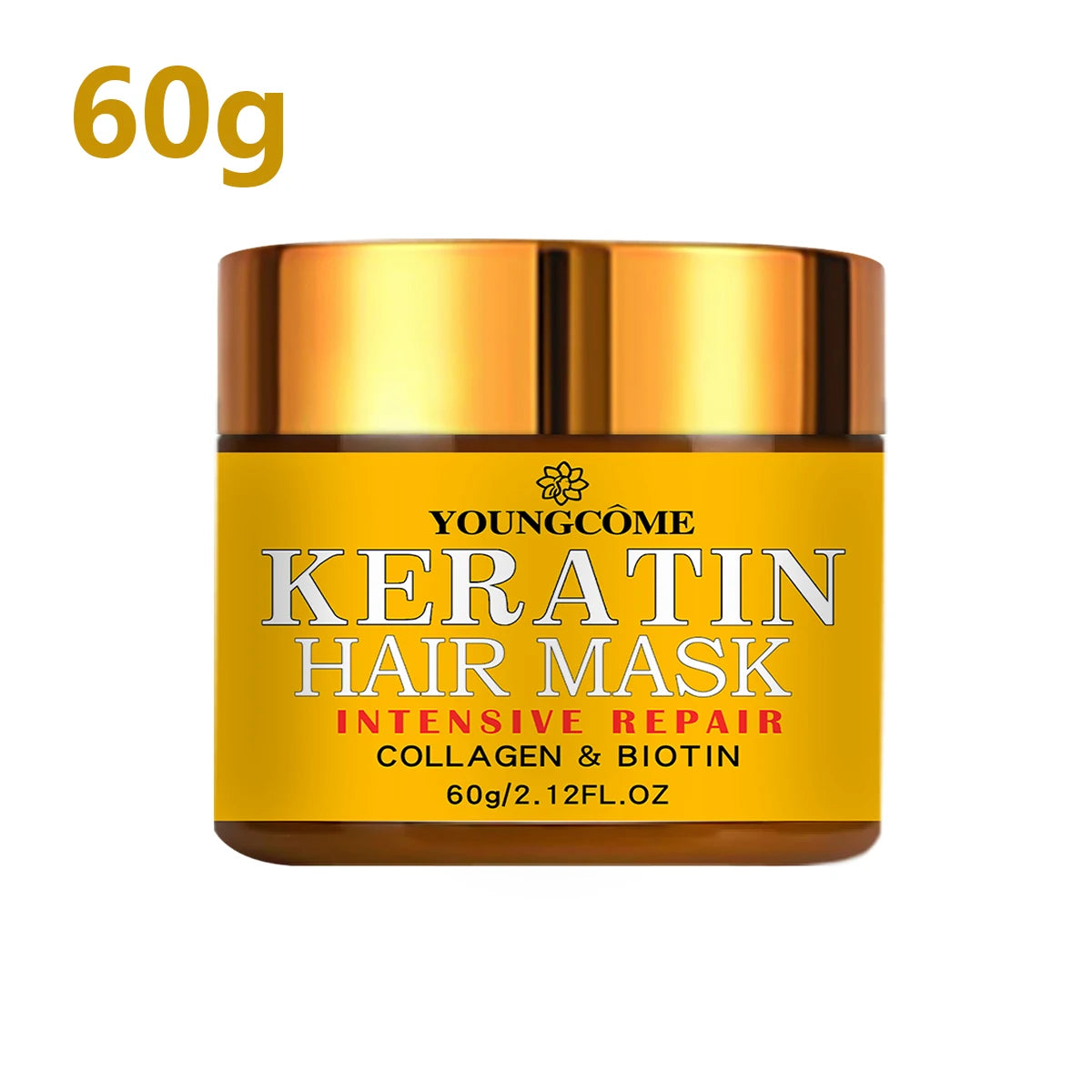 Keratin Hair Mask Treatment | Biotin Collagen Smoothing Cream for Dry Damaged Hair 30g/60g