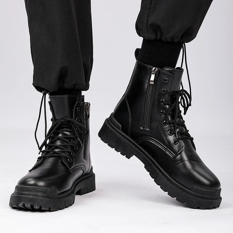 Men's Leather Ankle Boots – Outdoor Hiking, Work & Casual Wear