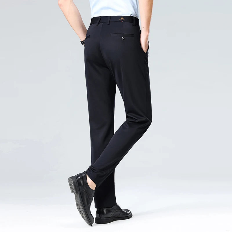 Men's High-Stretch Business Trousers - Elastic Waist (29-40)