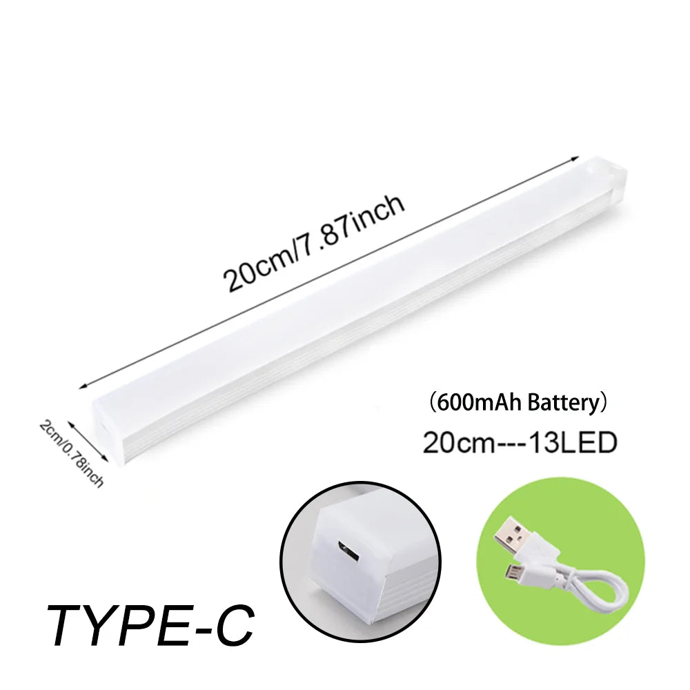 Motion Sensor LED Night Light – USB-C Rechargeable, Warm & Cool White, 4 Sizes