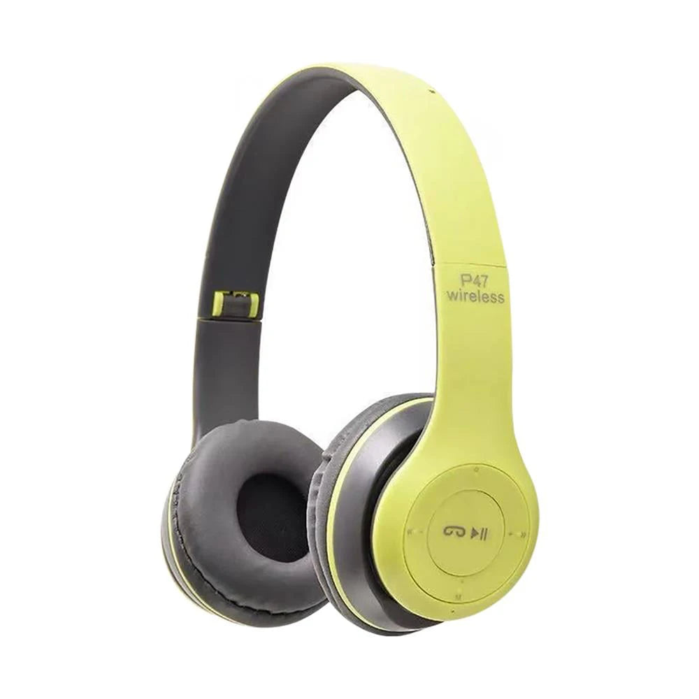 P47 Wireless Over-Ear Headphones | Bluetooth 5.3 HiFi Stereo with Mic