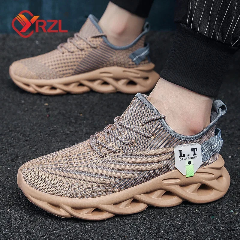 Men's Breathable Mesh Running Sneakers | Lightweight Shock-Absorbing Casual Shoes