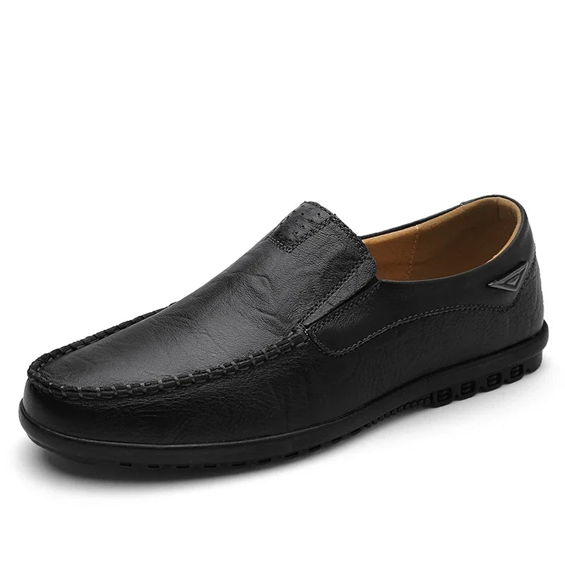 Men's Genuine Leather Loafers | Slip-On Moccasin Driving Shoes