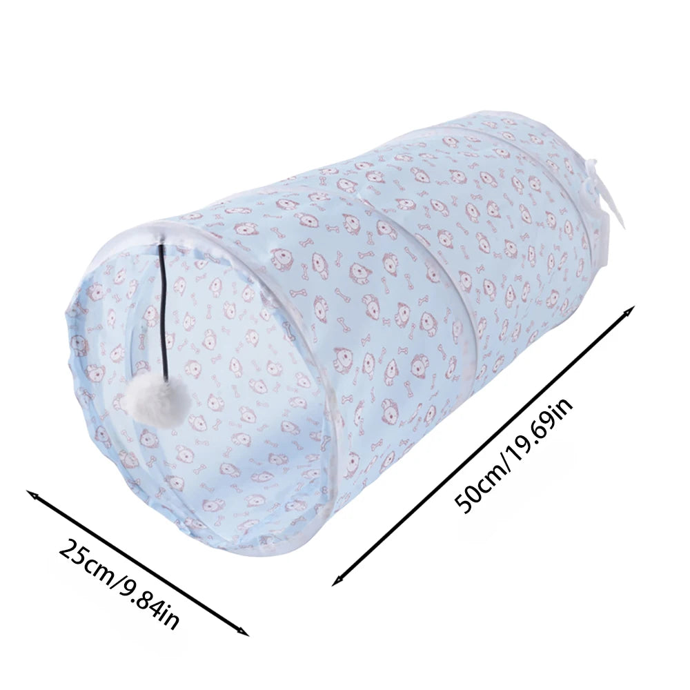 Túnel de juguete plegable para gatos – Túnel de juego interactivo plegable para gatos, gatitos y conejos