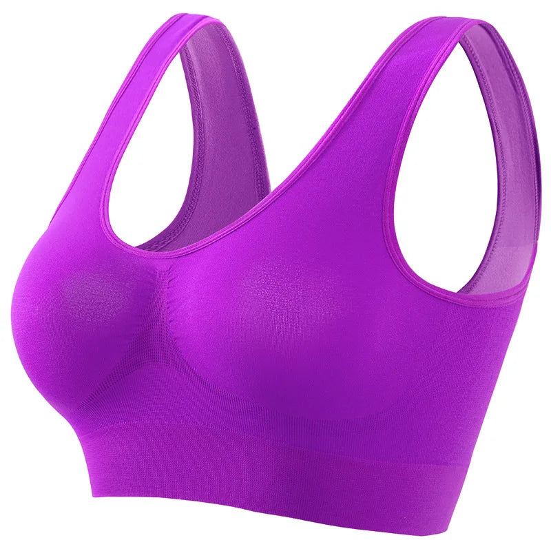 Sujetador Push-Up Sin Costuras para Mujer, Bralette Deportivo sin Aros, Top Corto, Lencería Sexy Lisa, Sin Relleno, Transpirable, Tallas Grandes, Sujetador Tipo Top S-5XL