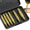 6-Piece Damaged Screw Extractor Set – HSS Drill Bit, Stripped & Broken Screw Remover Kit