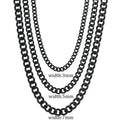 Stainless Steel Cuban Link Chain Necklace – 3/5/7mm | Men & Women