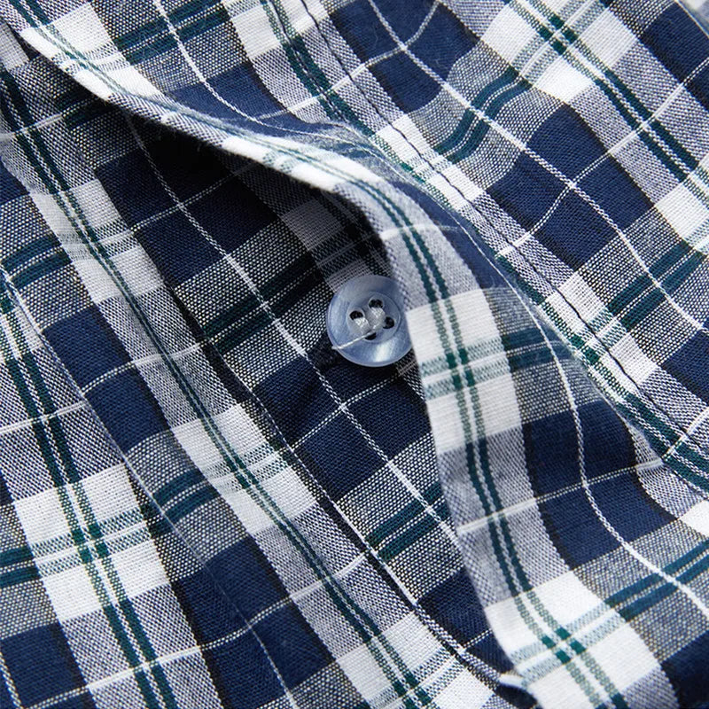 Men's Cotton Plaid Boxer Shorts – Casual Elastic Waistband Underwear