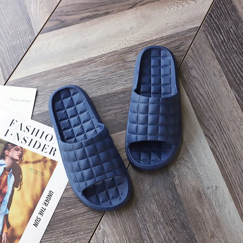 Women's EVA Slide Slippers – Non-Slip Flat Indoor Home & Bathroom Shoes