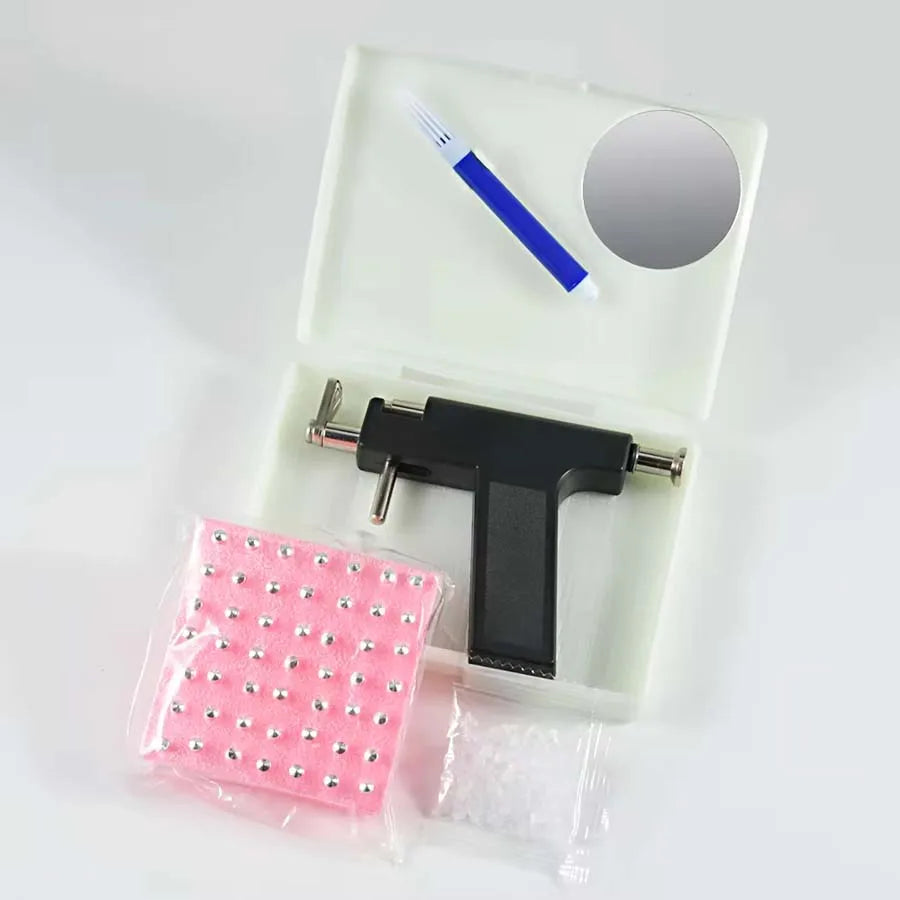 Professional Ear Piercing Kit – Gun + 98 Stainless Steel Studs