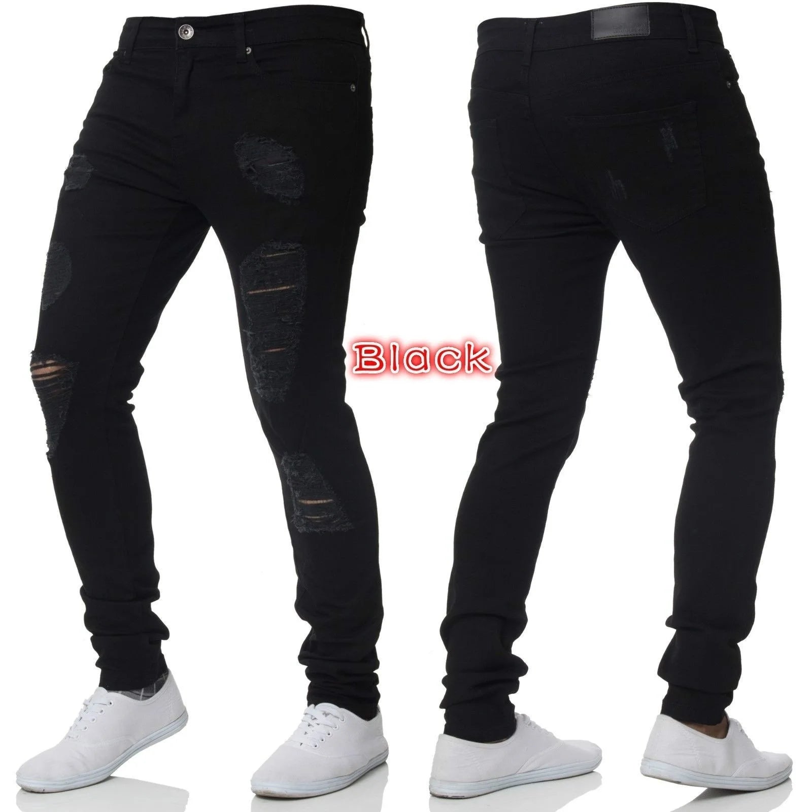 Men's Stretch Slim Jeans — Washed Vintage Denim