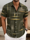 Men's Quick-Dry Short Sleeve Shirt - Loose Fit Casual (S-5XL)