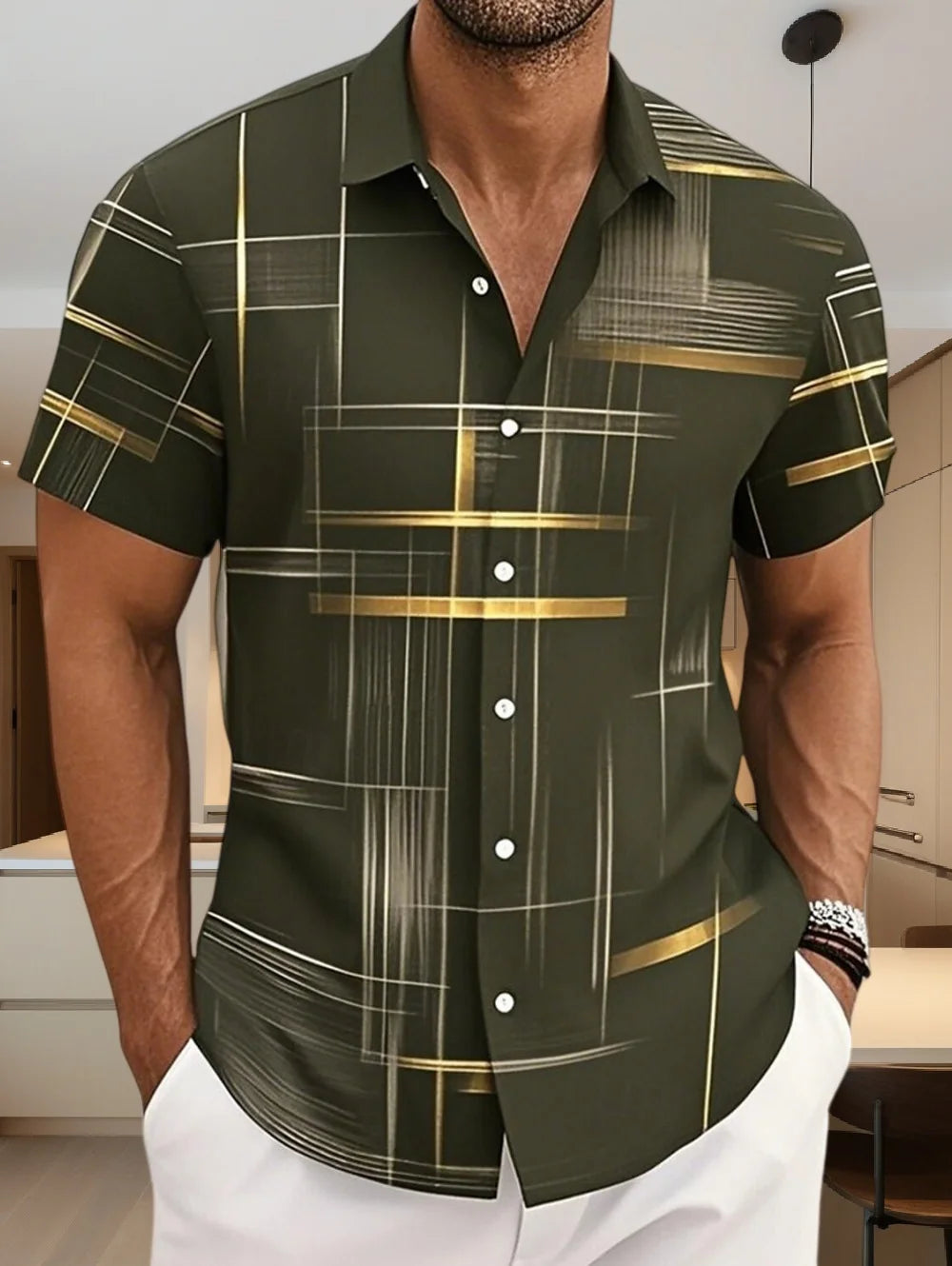 Men's Quick-Dry Short Sleeve Shirt - Loose Fit Casual (S-5XL)