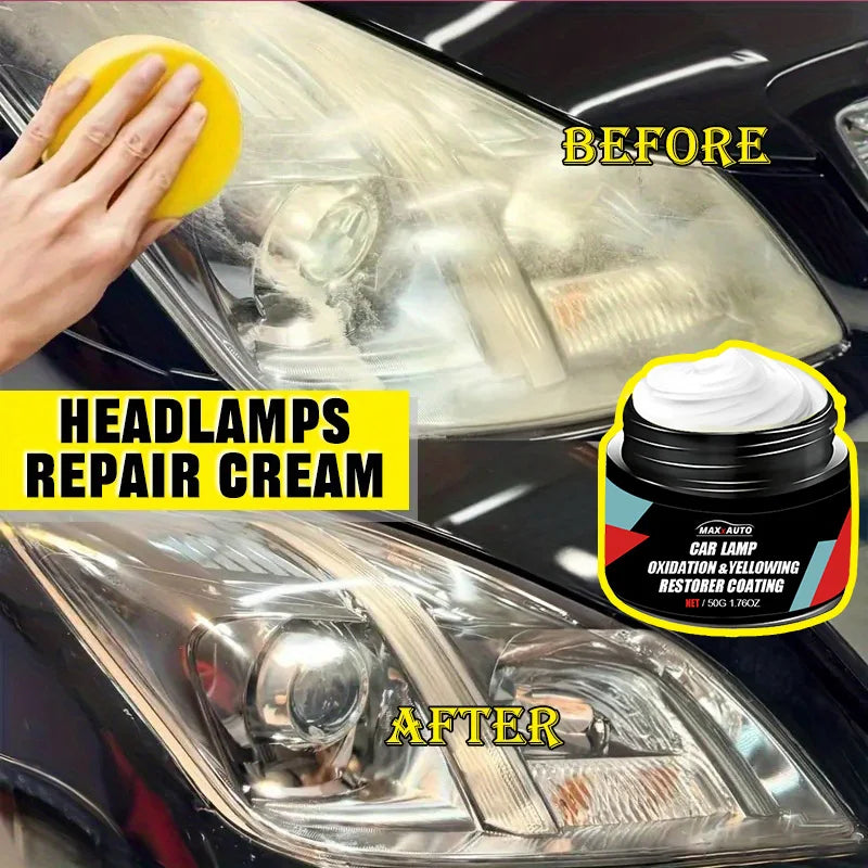 Car Headlight Restoration & Polishing Kit – Removes Scratches, Oxidation & Yellowing
