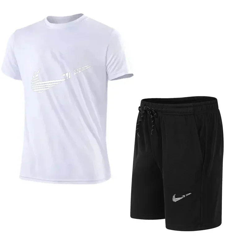Men's Summer Tracksuit Set – T-Shirt & Shorts