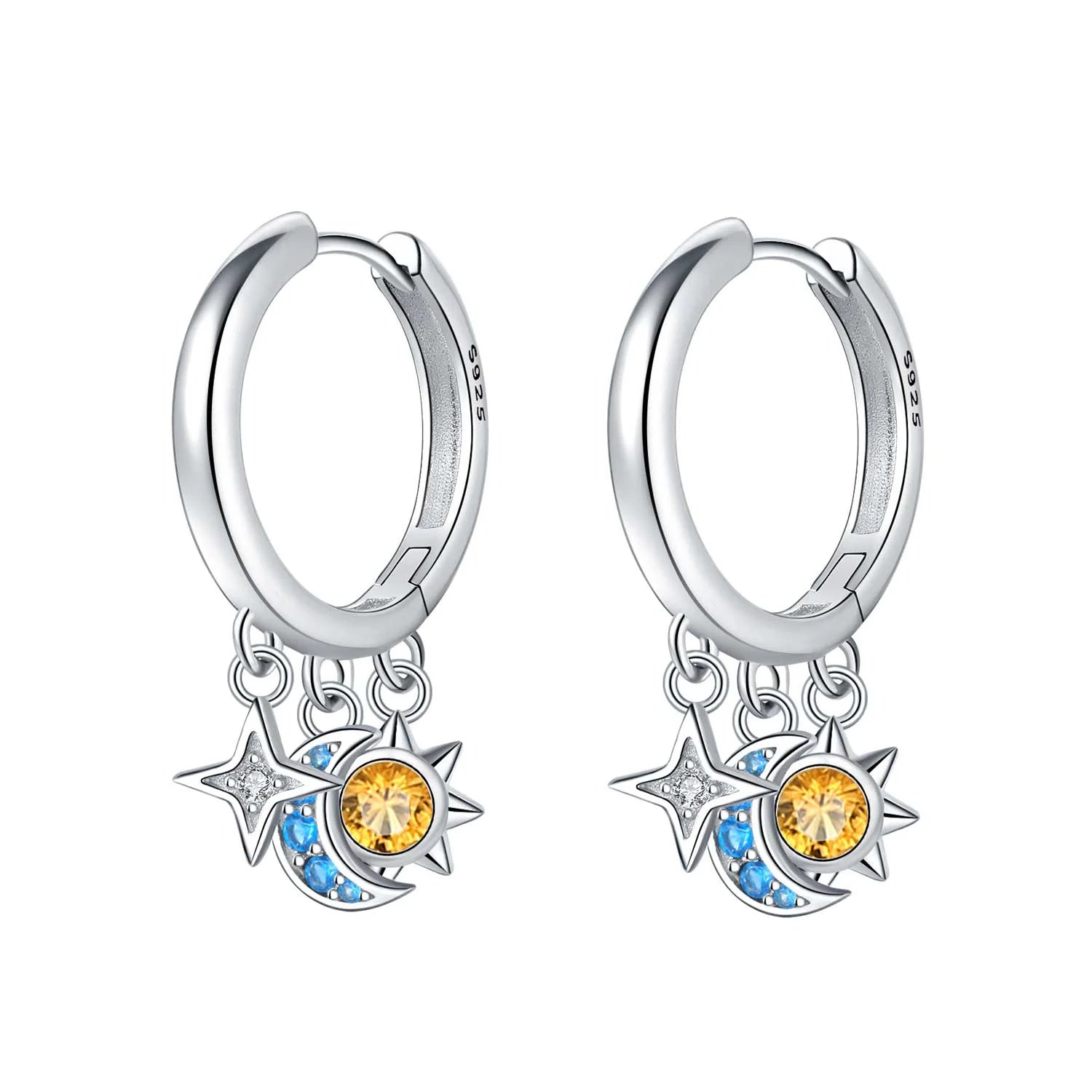 925 Sterling Silver Zircon Butterfly Drop Earrings – Women's Fine Jewelry