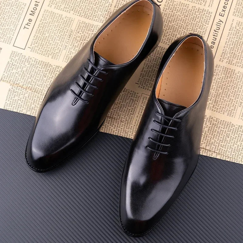 Men's Handmade Genuine Leather Oxford Shoes | Business Casual Dress Shoes