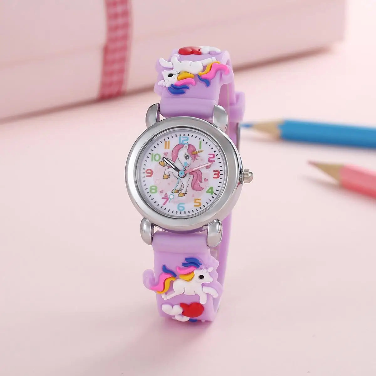 Kids Unicorn Quartz Watch – Colorful Cartoon Fashion Watch for Girls