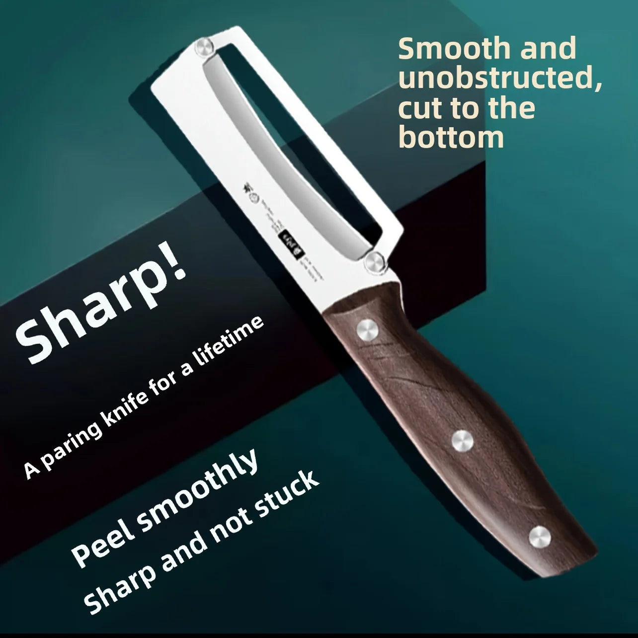 Stainless Steel Vegetable & Fruit Peeler – Wood-Style Handle, Sharp & Smooth