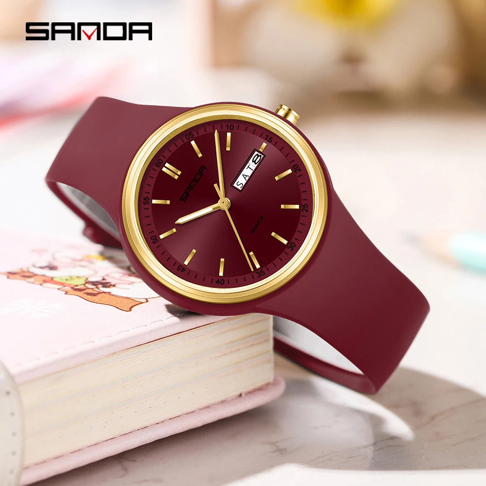 SANDA 6213 Women's Sport Digital Watch | Dual Calendar | Luminous | Water Resistant | 8 Colors