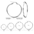 18K PVD Stainless Steel Hoop Earrings – Gold, Silver & Rose Gold