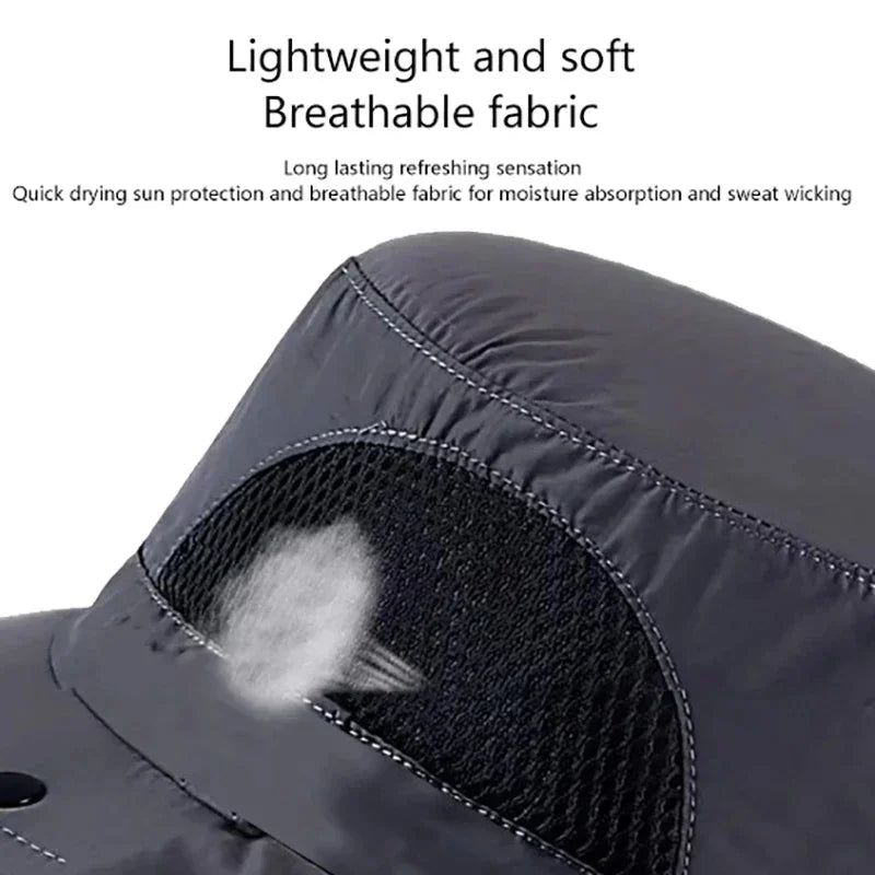 Wide Brim Outdoor Sun Hat Breathable Full Face Sun Shield Cap Anti Uv Fishing Travel Sports Sunshade Hat For Daily Outdoor Use