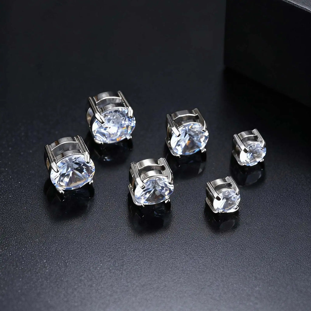 Magnetic Clip-On Zircon Earrings – No Piercing Required