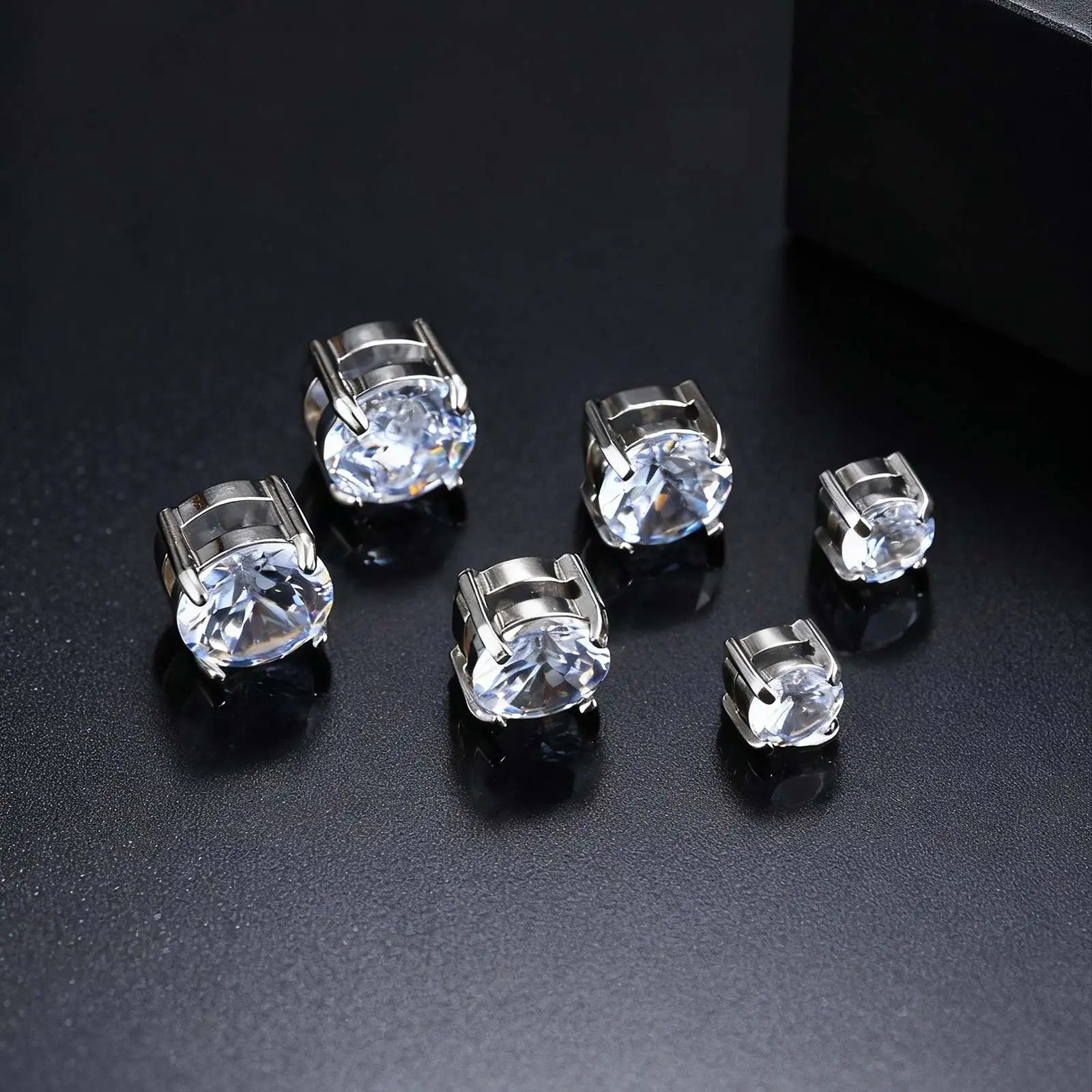 Magnetic Clip-On Zircon Earrings – No Piercing Required