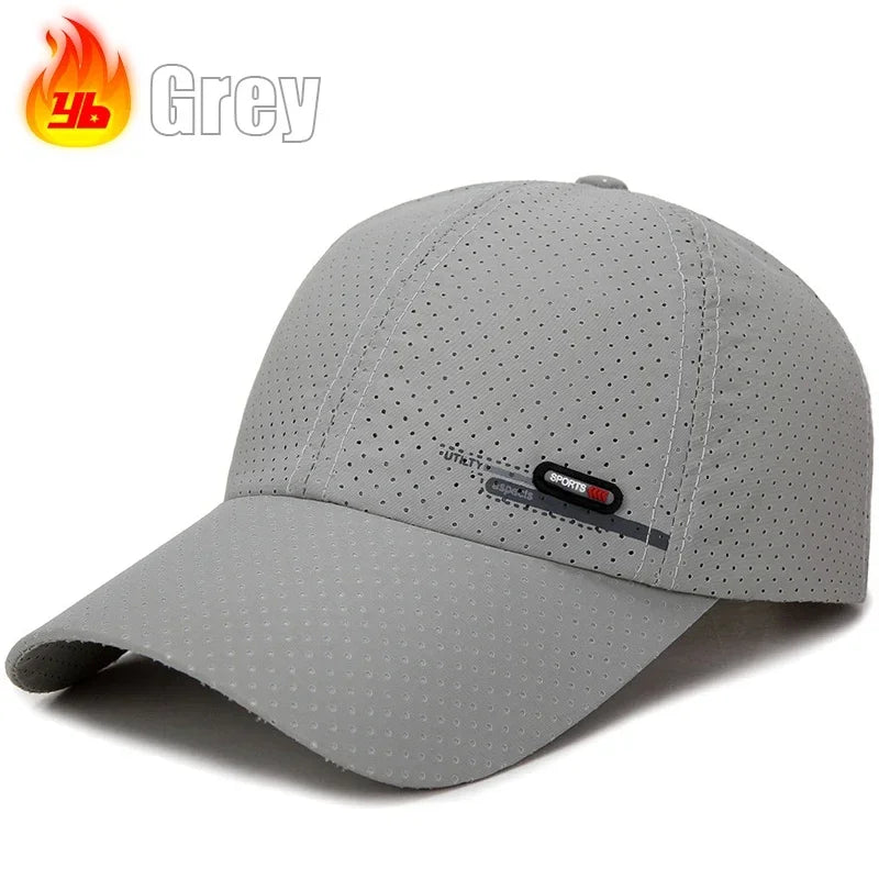 Summer new breathable perforated quick-drying hat for men fishing sun protection baseball cap cycling travel Sun Hat