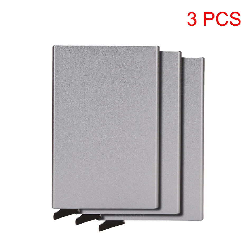 RFID Metal Pop-Up Wallet – Slim Minimalist Card Holder for Men & Women