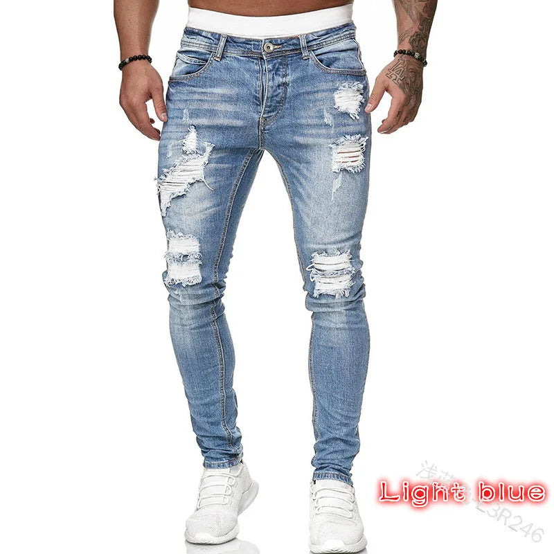 Men's Stretch Slim Jeans — Washed Vintage Denim