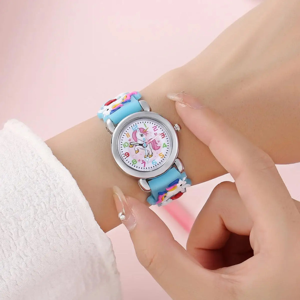 Kids Unicorn Quartz Watch – Colorful Cartoon Fashion Watch for Girls