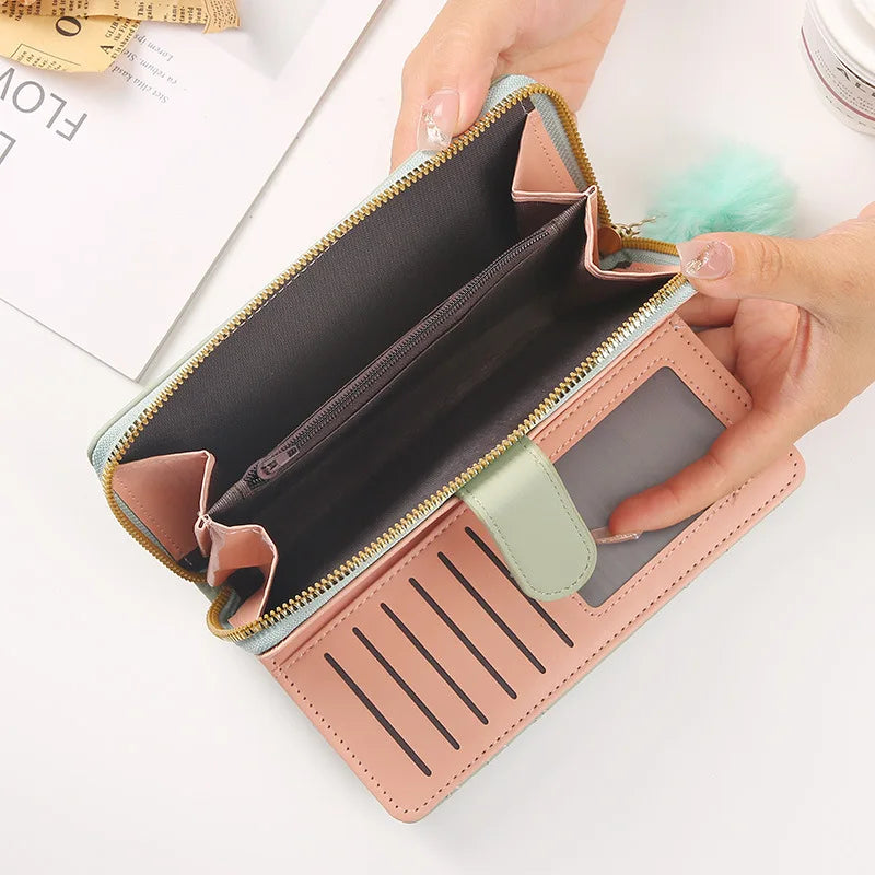 Women's Long Wristlet Wallet — Large Capacity Card Organizer & Coin Purse
