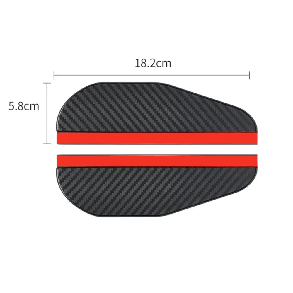 Car Rearview Mirror Rain Eyebrow Visor – Carbon Fiber Sun Shade & Rain Shield | 2 or 4 PCS