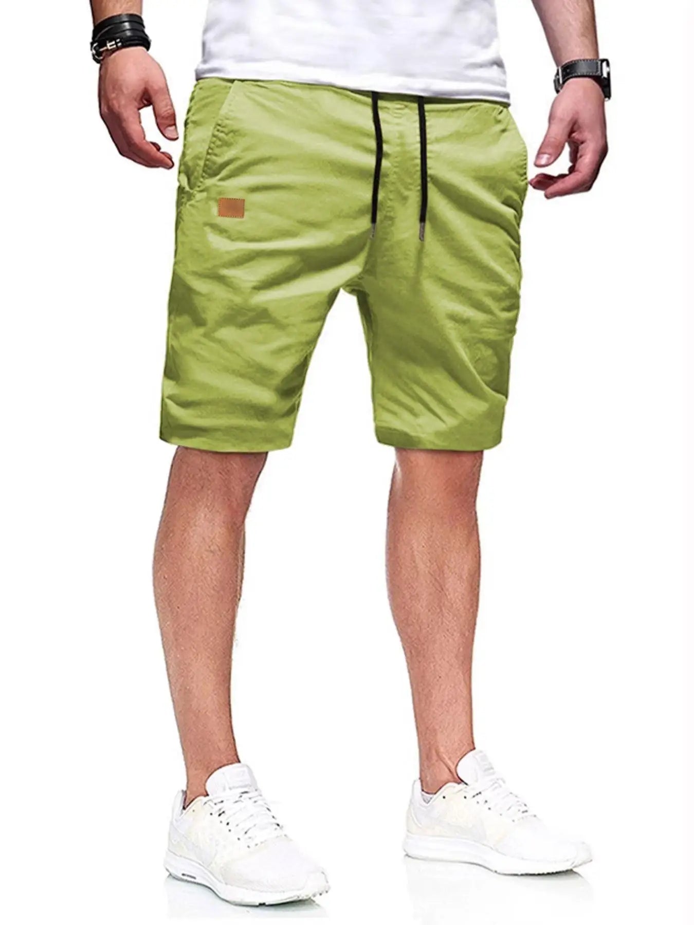 Men's Casual Bermuda Shorts – Elastic Waist Fitness & Jogger Shorts