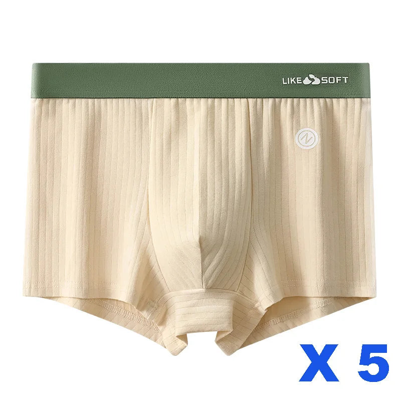 Men's Striped Boxer Shorts – 5-Pack Comfort Fit Underwear