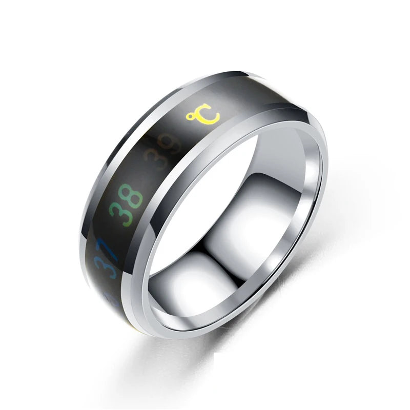 Smart Temperature-Sensitive Mood Ring | Stainless Steel | Waterproof