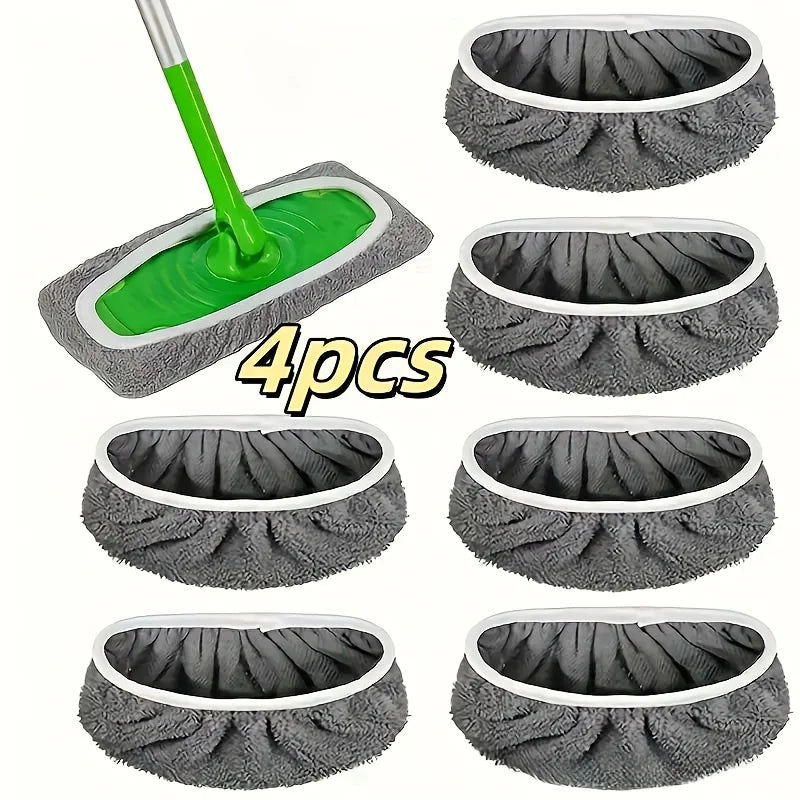 Reusable Microfiber Mop Pads – 4 Pack, High Absorption, Fits Most Standard Mops