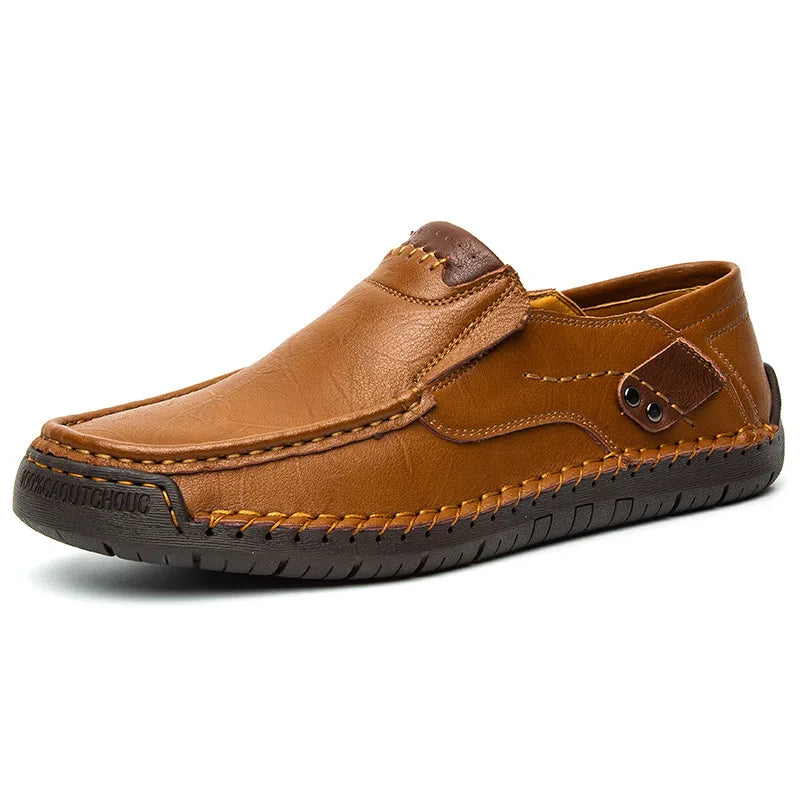 Men's Handmade Leather Loafers | Slip-On Casual Walking Shoes