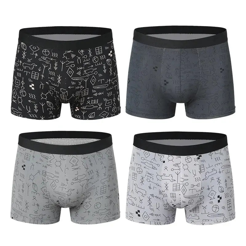 Men's Printed Boxer Shorts – 4-Pack or 10-Pack