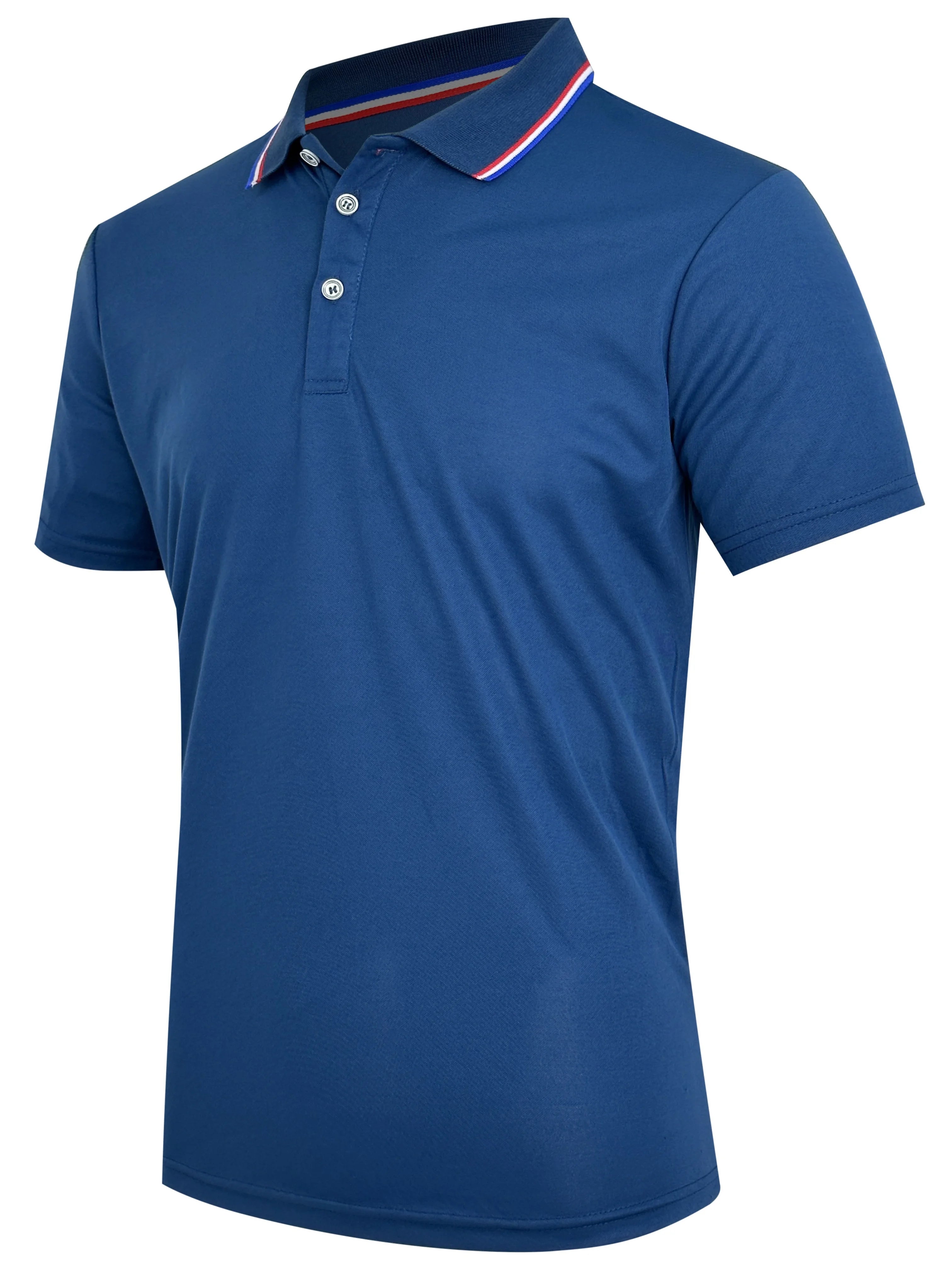 Men's Casual Polo Shirt - Breathable Short Sleeve Solid Color (S-XXL)